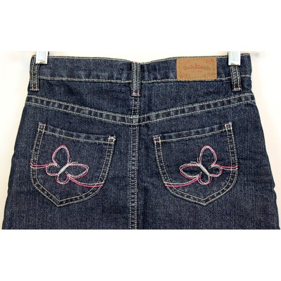 OshKosh B'gosh Denim Sparkle Skirt Skort sz 10 Loop Tab Embellished Adjust Waist - Picture 5 of 8